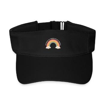 Je soutiens les droits des homosexuels – T-shirt arc-en-ciel pastel - Visière de sport recyclée - noir - Devant