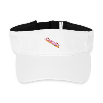 Iconic Retro 3D Typography Design - Recyceltes Visor Cap - Weiß - Vorne