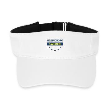 Hellsingborg blau-gelbes Stadtschild - Recyceltes Visor Cap - Weiß - Vorne