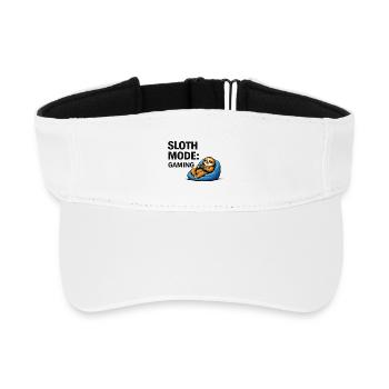 Sloth Mode Gaming - Recycled Sun Visor Cap - white - Front