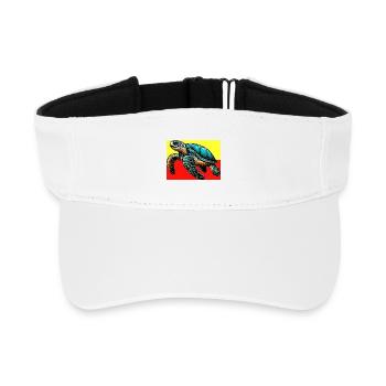 Schildkröte - Recyceltes Visor Cap - Weiß - Vorne