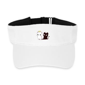 Ange de Kawaii avec Ombre de Démon - Visière de sport recyclée - blanc - Devant
