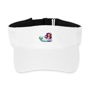 Underwater sorceress with role - Recycled Sun Visor Cap - white - Front