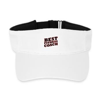Fitness Coach Sport Trainer Gym - Recycled Sun Visor Cap - white - Front
