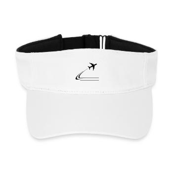 Vom Flugzeug wegfliegen - Recyceltes Visor Cap - Weiß - Vorne