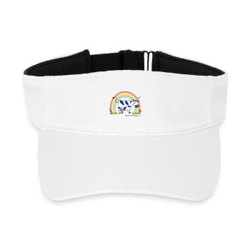 BAVARIAN UNICORN - Regenbogen - Recyceltes Visor Cap - Weiß - Vorne