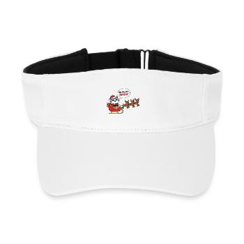 Festliches Katzenschlitten-Design für den Weihnachtsmann - Recyceltes Visor Cap - Weiß - Vorne