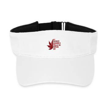 My favorite season is Fall of the Patriarchy - Recycled Sun Visor Cap - white - Front