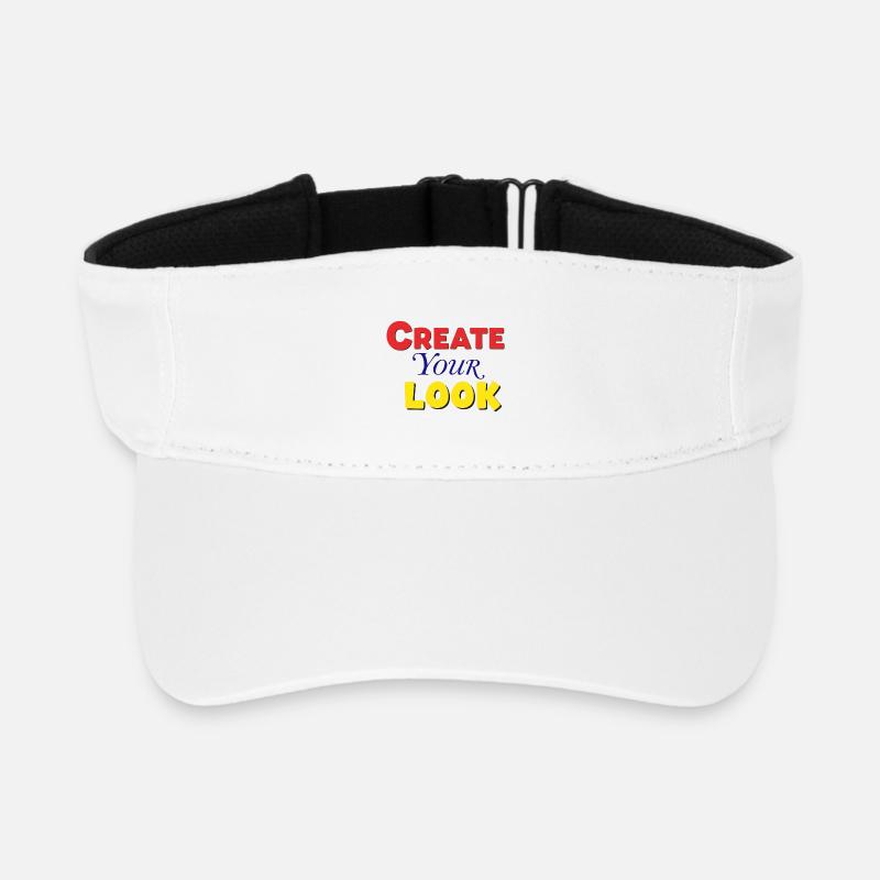 Vivid Colourful Text Creative Design - Recycled Sun Visor Cap - white