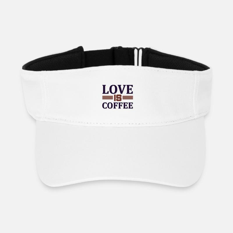 Love is coffee - Recyceltes Visor Cap - Weiß