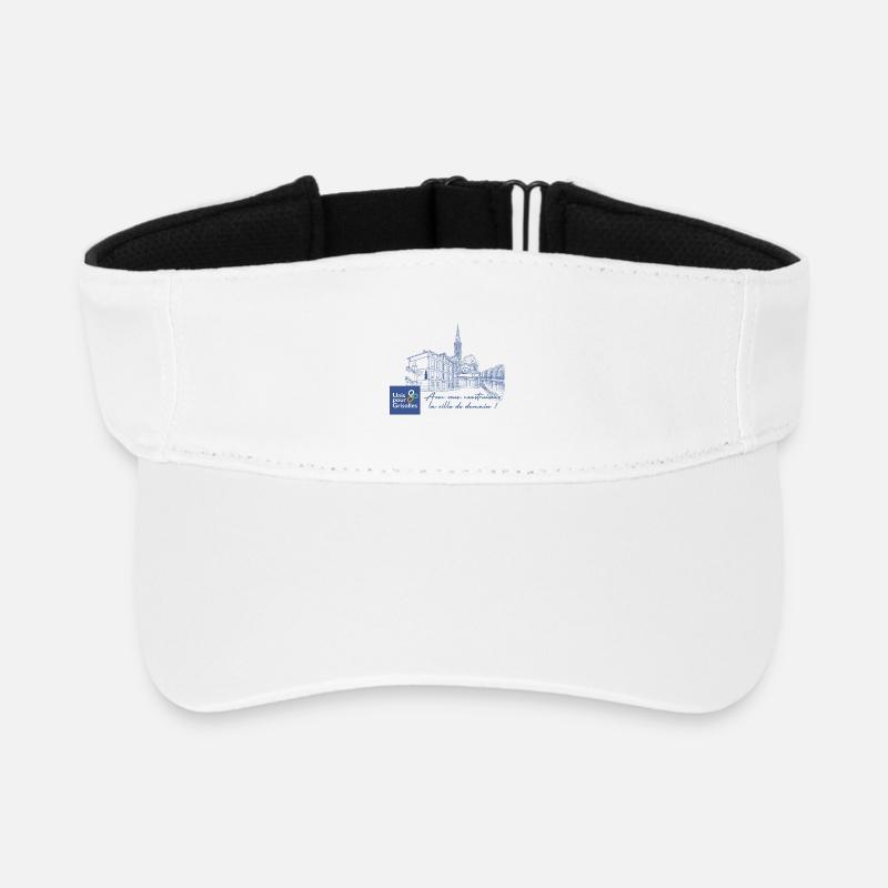 tshirt_unispourgrisolles - Recycled Sun Visor Cap - white