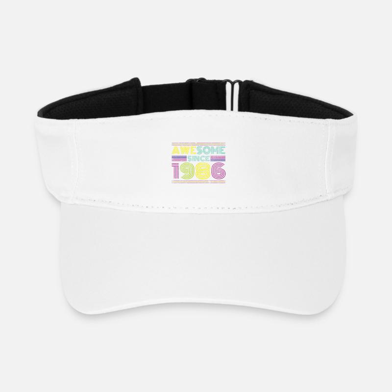 Neon Retro 1996 Anniversary - Recycled Sun Visor Cap - white