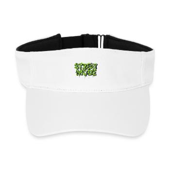 Street fashion lettering with camouflage pattern - Recycled Sun Visor Cap - white - Front