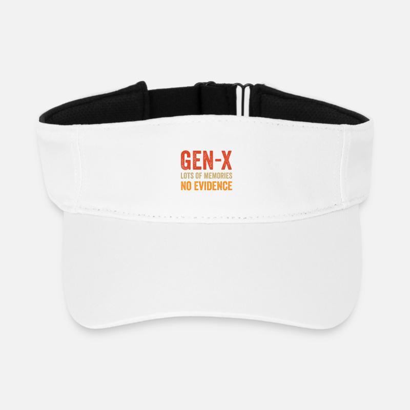 Génération X - beaucoup de souvenirs. Aucune preuve. - Visière de sport recyclée - blanc