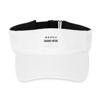 Grand Frère : Mon Plus Beau Titre - Visière de sport recyclée - blanc - Devant