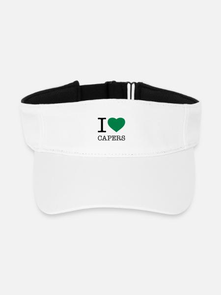 I LOVE CAPERS Kapern - Recyceltes Visor Cap - Weiß
