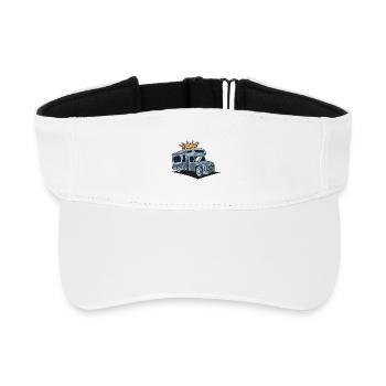 Trailer - Camper - Caravan Recreation Vehicle - RV - Recycled Sun Visor Cap - white - Front