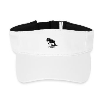 Lustiges Friesenpferd - Friese - Pferd - Recyceltes Visor Cap - Weiß - Vorne