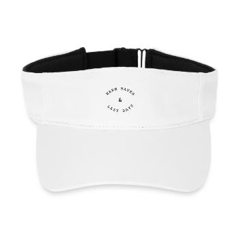 Surfer lettering "warm waves & lazy days" - Recycled Sun Visor Cap - white - Front