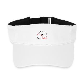 Need Coffee 1 - Recycled Sun Visor Cap - white - Front