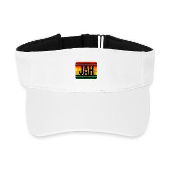 Inspiration reggae avec étoile et couleur - Visière de sport recyclée - blanc - Devant