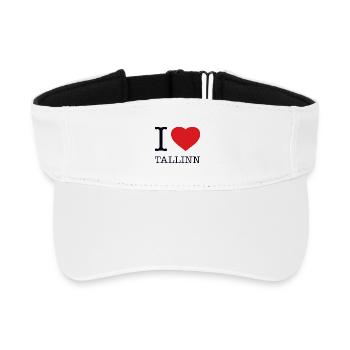 I LOVE TALLINN Estonia - Recycled Sun Visor Cap - white - Front