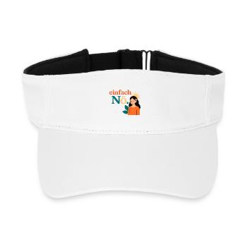 Einfach Nö. Achtsamkeit Design - Recyceltes Visor Cap - Weiß - Vorne