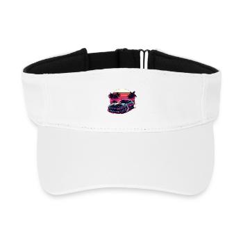 JDM car Japanese Retro Car Racing Drifting Legend - Recycled Sun Visor Cap - white - Front