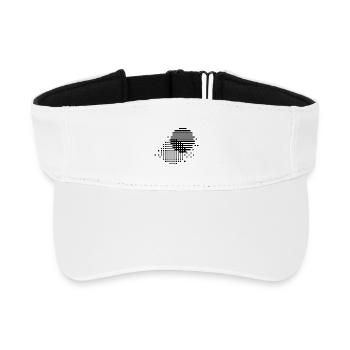 circle lines and dots design - Recycled Sun Visor Cap - white - Front