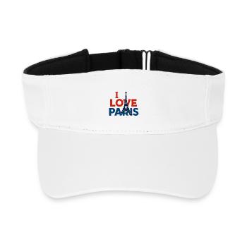 I Love Paris - Visière de sport recyclée - blanc - Devant