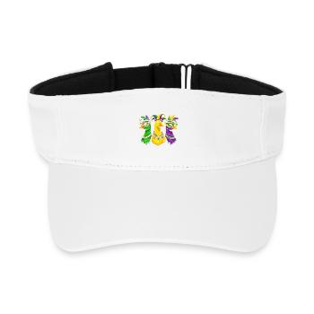 Karnevalstrio der Maskenvögel - Recyceltes Visor Cap - Weiß - Vorne