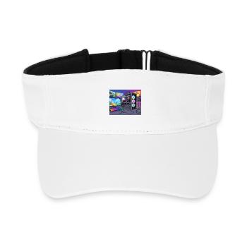 Farbenfrohes RGB-Gaming-Setup - Recyceltes Visor Cap - Weiß - Vorne
