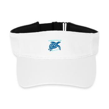 Sea Call Turtle Design - Recycled Sun Visor Cap - white - Front