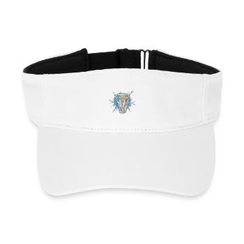 Lightning elephant with electric aura - Recycled Sun Visor Cap - white - Front