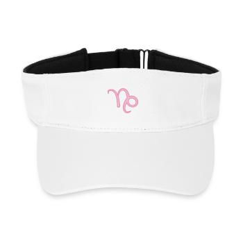 Capricorn Zodiac Sign Symbol Pastel Pink - Recycled Sun Visor Cap - white - Front