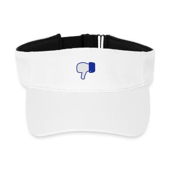 dislike - gefällt mir nicht - don't like - social - Recycled Sun Visor Cap - white - Front
