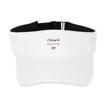 C'est qui la pipelette - Visière de sport recyclée - blanc - Devant