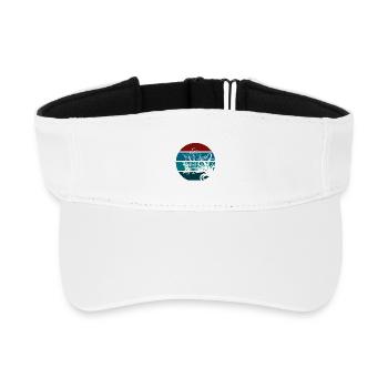 Nautischer Friedenssymbol Ventilator Grafik - Recyceltes Visor Cap - Weiß - Vorne