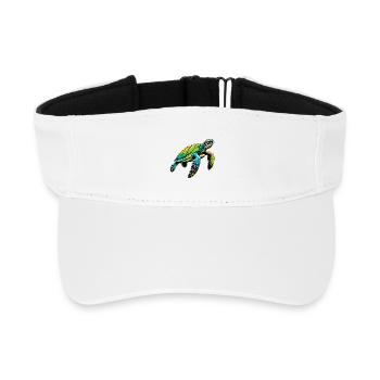 Turtle - Recycled Sun Visor Cap - white - Front
