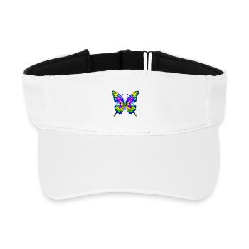Butterfly - Recycled Sun Visor Cap - white - Front