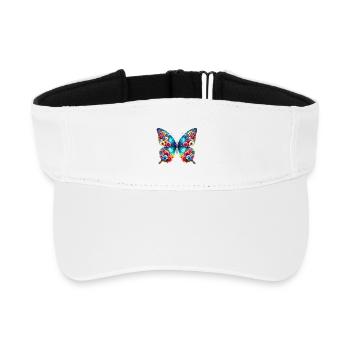 Butterfly - Recycled Sun Visor Cap - white - Front