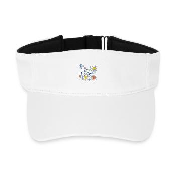 Virgo – Verspielte Sternzeichen-Illustration - Recyceltes Visor Cap - Weiß - Vorne