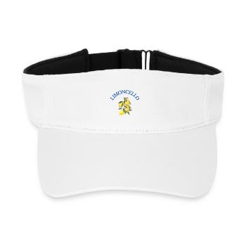 Limoncello – lemons on a branch with lettering - Recycled Sun Visor Cap - white - Front