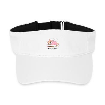 Chat réveil en chargement - Visière de sport recyclée - blanc - Devant
