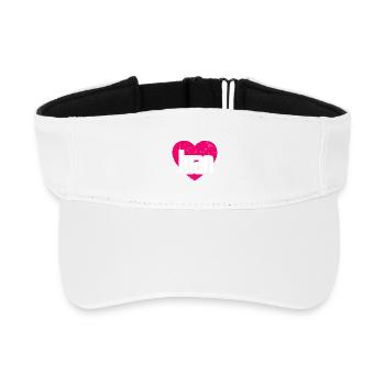 I Love Ivan Pinkes Herz Ich liebe Ivan - Recyceltes Visor Cap - Weiß - Vorne