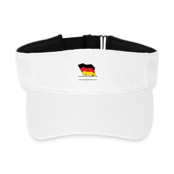 Drapeau allemand – Espace de nom - Visière de sport recyclée - blanc - Devant
