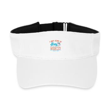 Angler Fisherman Petri Disciple Saying Fishing Funny - Recycled Sun Visor Cap - white - Front