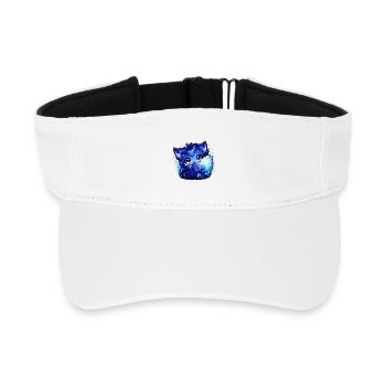 Blauer Eisfuchs Chibi-Design - Recyceltes Visor Cap - Weiß - Vorne