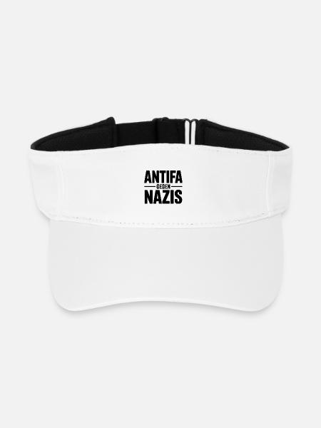 Antifa gegen Nazis - Antifa Logo - Recyceltes Visor Cap - Weiß