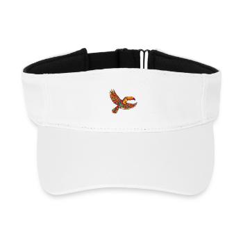 Kolumbianischer Kaleidoskop Tukan - Recyceltes Visor Cap - Weiß - Vorne